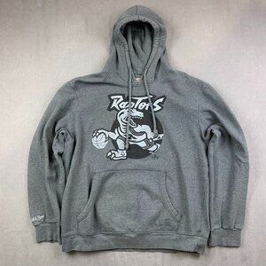 Mitchell & Ness Toronto Raptors Mens Sweater XL Gray Hoodie Pullover Basketball